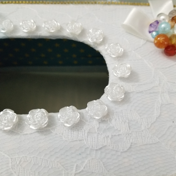 Shaby Chic style tissue box cover. Baby blue,New - Picture 6 of 8